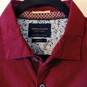 Denim & Flower- Men's Short Sleeve Button Down